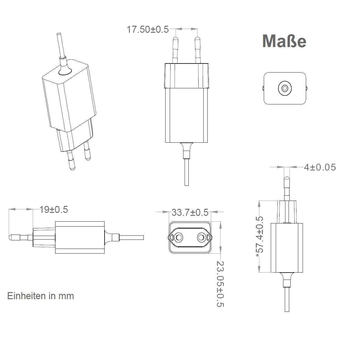 GEQUDIO Netzteil 5V / 2A kompatibel für Yealink T85W T87W T73U T73W T74U T77U T74W T54W, Snom, Fanvil, IP Telefone - Schmaler Adapter energiesparend - Universal Ladegerät mit Hohlstecker - 1er Pack