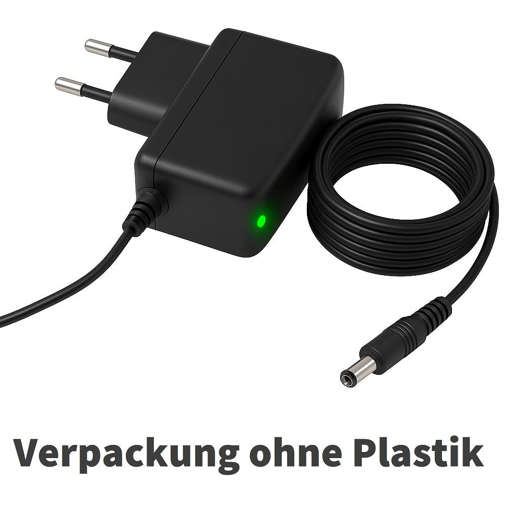 GEQUDIO 12V 2A Netzteil Ladegerät für Kinder Elektroauto – Universal Adapter für LED-Streifen, Stoov Wärmekissen, Kamera, Router, Magenta TV Box – 100–240V Netzadapter 5,5x2,1mm 5,5x2,5mm