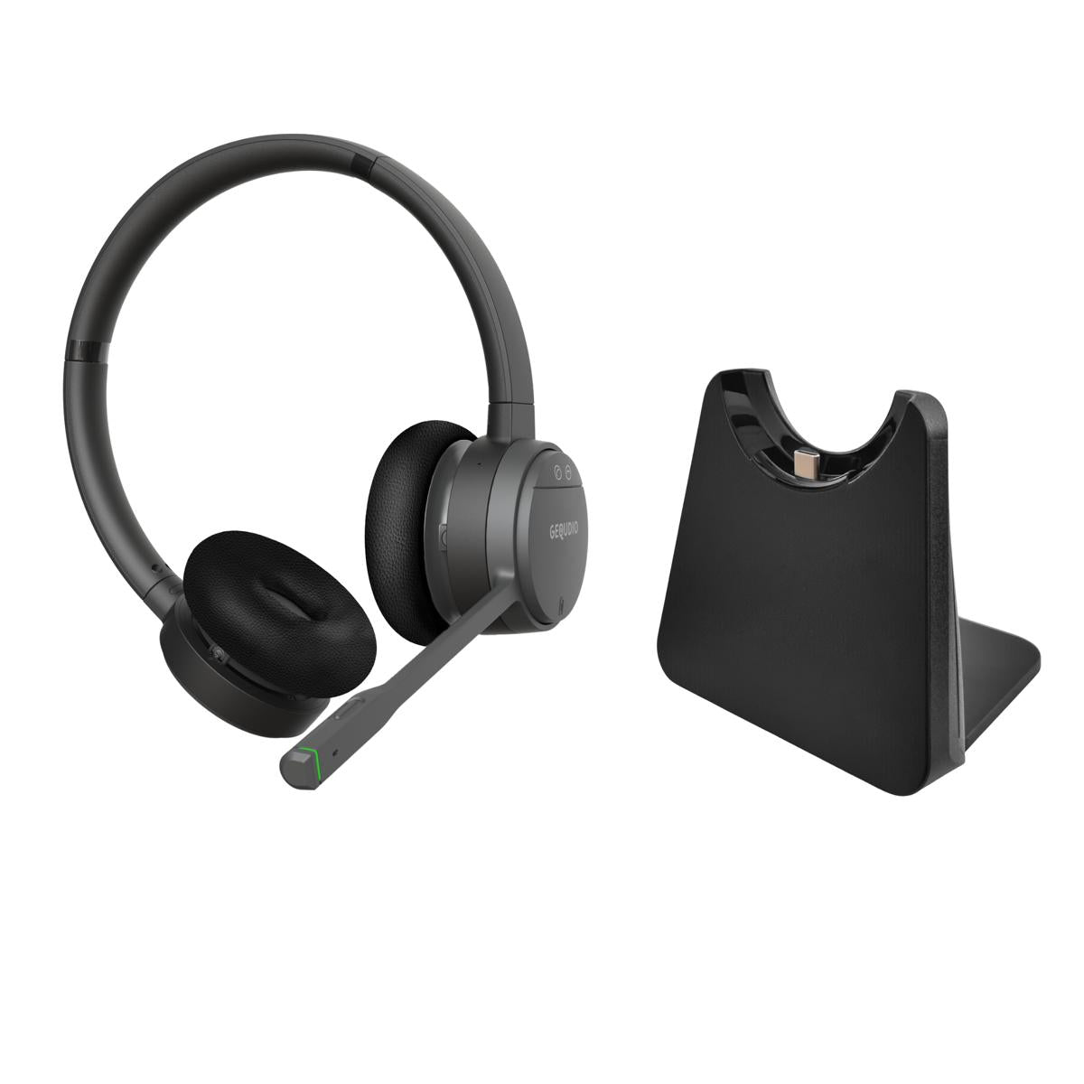 GEQUDIO GC-2 DECT Headset (2-Ohr) & Ladeschale für FritzBox