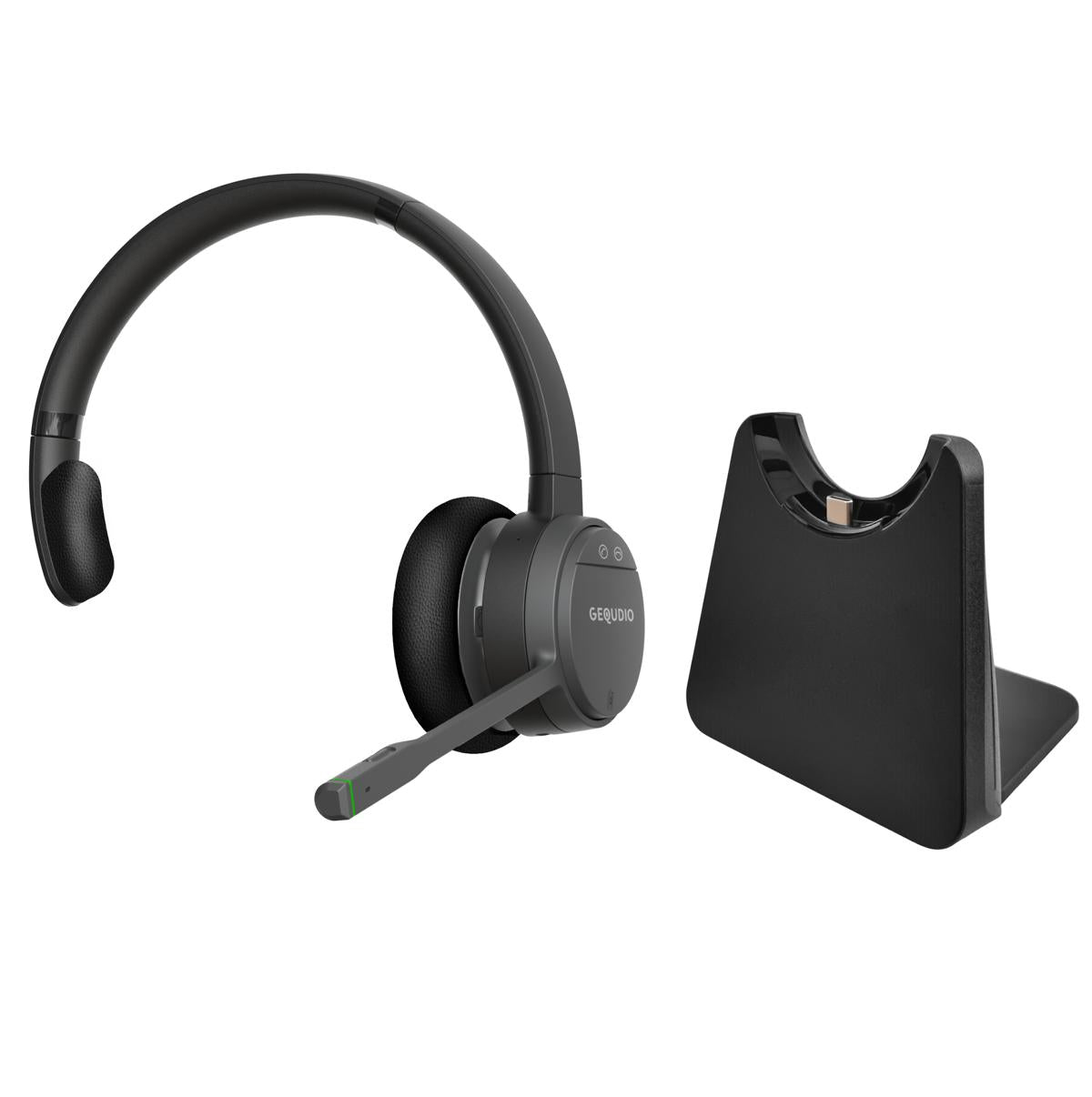 GEQUDIO GC-1 DECT Headset (1-Ohr) & Ladeschale für FritzBox
