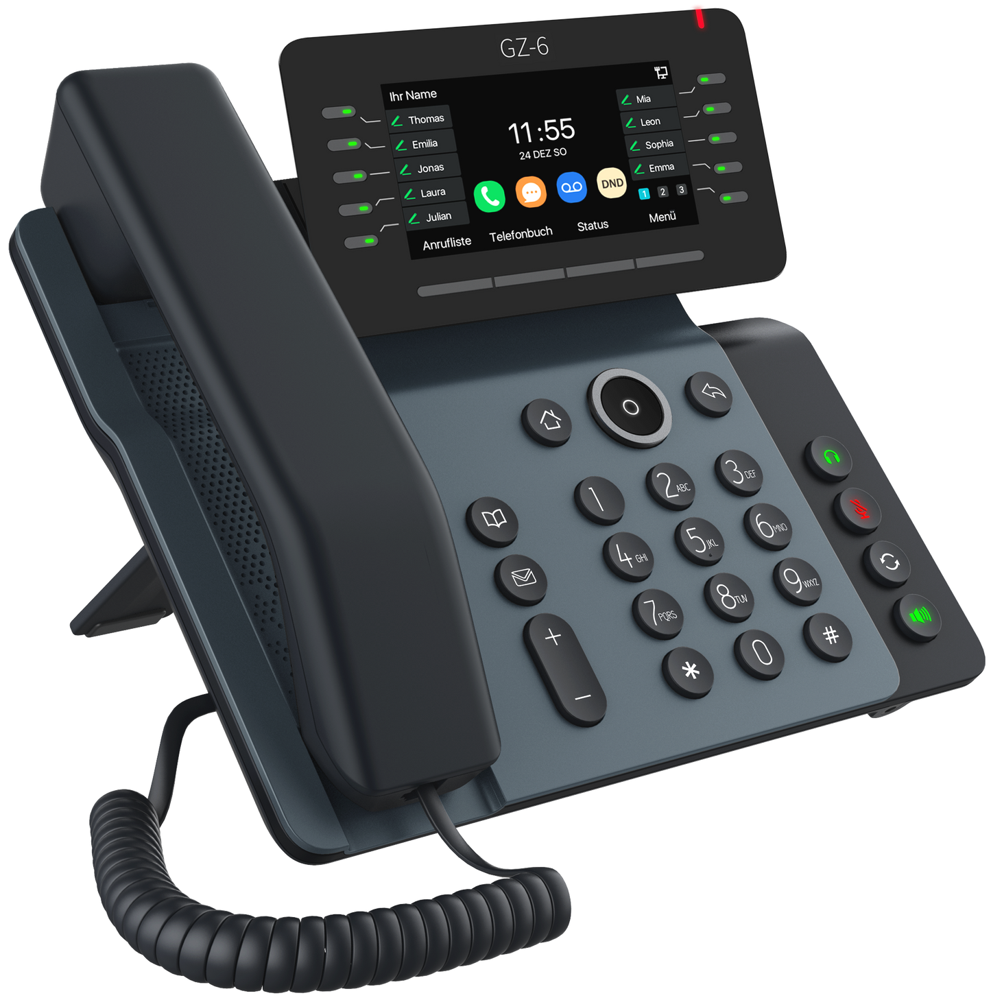 GEQUDIO IP Telefon GZ-6 mit Netzteil - Fritzbox, Telekom kompatibel