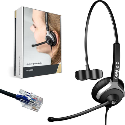 GEQUDIO Headset kompatibel mit Cisco Telefon (1-Ohr)