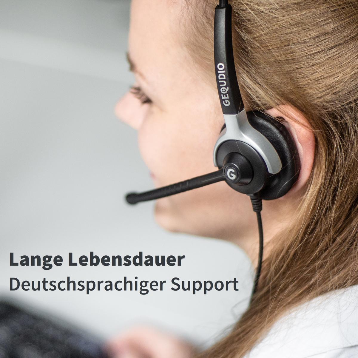 GEQUDIO Headset kompatibel mit Cisco Telefon (1-Ohr)