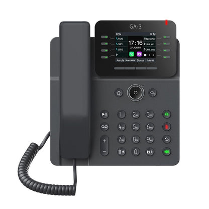 GEQUDIO GA-3 Telefon mit Anrufbeantworter - Schnurgebundenes Festnetztelefon Freisprechfunktion & Farbdisplay - Deutsche Anleitung für Router TAE oder FON Anschluss [Deutsche Version]