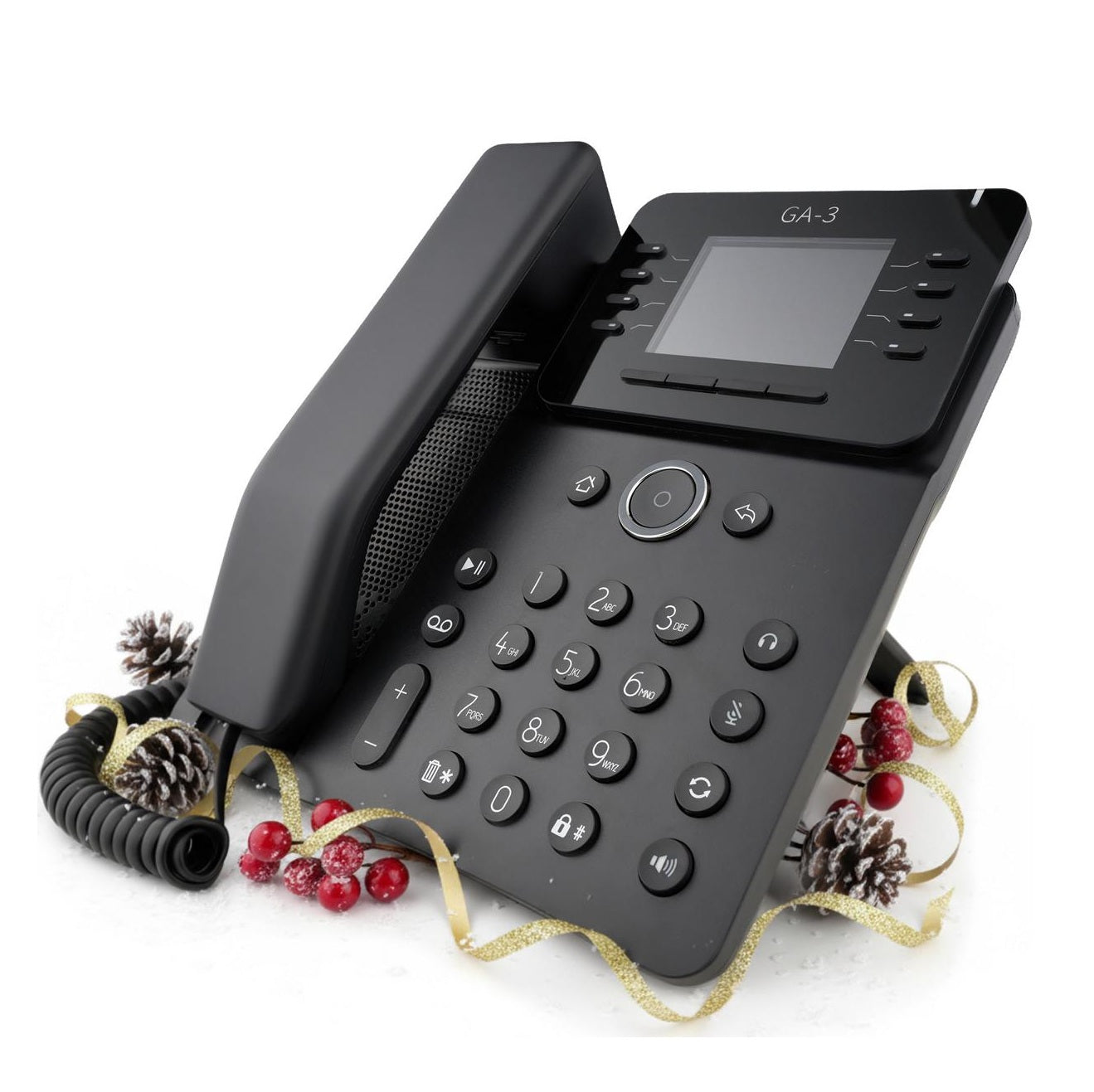 GEQUDIO GA-3 Telefon mit Anrufbeantworter - Schnurgebundenes Festnetztelefon Freisprechfunktion & Farbdisplay - Deutsche Anleitung für Router TAE oder FON Anschluss [Deutsche Version]