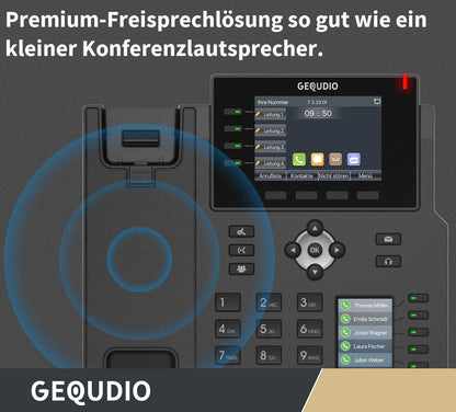 GEQUDIO IP Telefon GX5+ mit Netzteil - Fritzbox, Telekom kompatibel