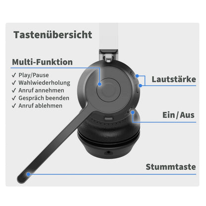 GEQUDIO Schnurlos Headset GB-2 (mit USB-Adapter)