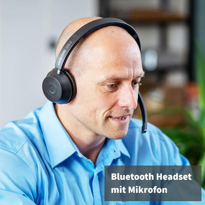 GEQUDIO Schnurlos Headset GB-2 mit Ladestation (mit USB-Adapter)