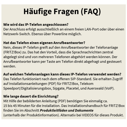 GEQUDIO IP Telefon GZ-2 mit Netzteil - Fritzbox, Telekom kompatibel