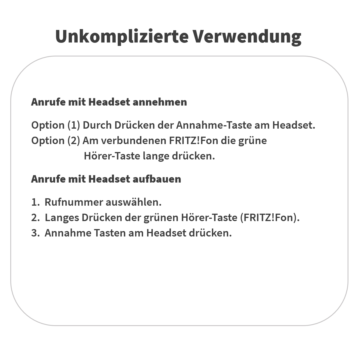 GEQUDIO GC-1 DECT Headset (1-Ohr) für FritzBox