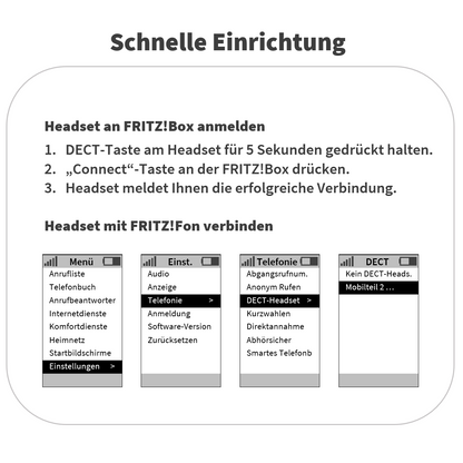 GEQUDIO GC-1 DECT Headset (1-Ohr) für FritzBox