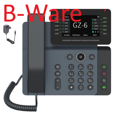 ⚠ B-WARE Kleine Kratzer ⚠ GEQUDIO IP Telefon GZ-6 mit Netzteil - Fritzbox, Telekom kompatibel