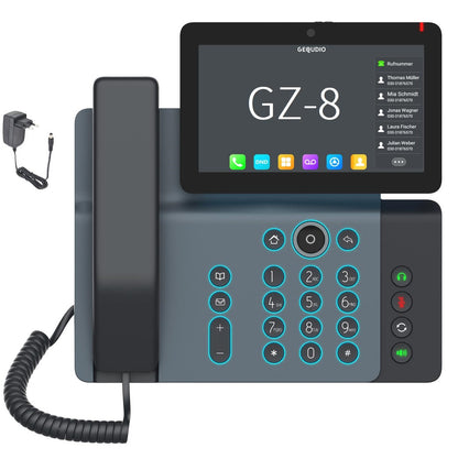 GEQUDIO High-End IP Telefon GZ-8 mit Netzteil - Fritzbox, Telekom kompatibel