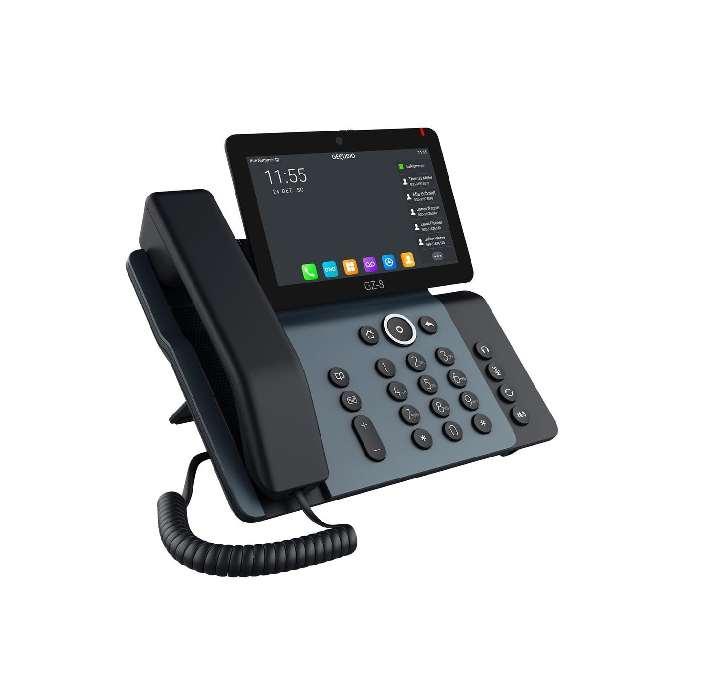 GEQUDIO High-End IP Telefon GZ-8 mit Netzteil - Fritzbox, Telekom kompatibel